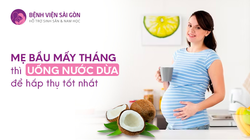 Mẹ bầu mấy tháng thì uống nước dừa để hấp thụ tốt nhất