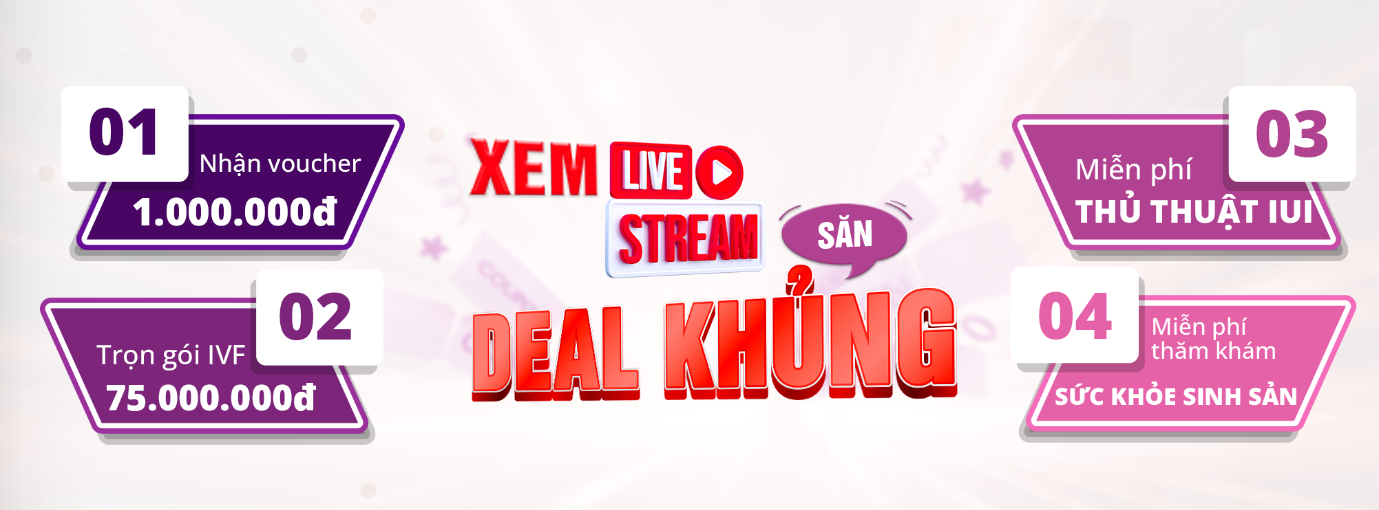 Banner Trang Chủ - Xem Livestream săn deal khủng