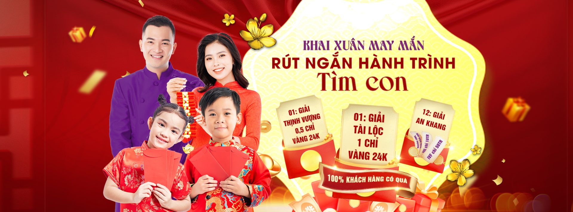 KHAI XUÂN TẶNG VÀNG - RINH NGÀN QUÀ TẶNG - 100% Khách hàng có quà