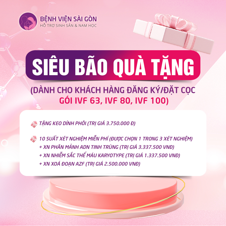 Khi đặt cọc các gói IVF ba mẹ sẽ nhận được các phần quà siêu hấp dẫn