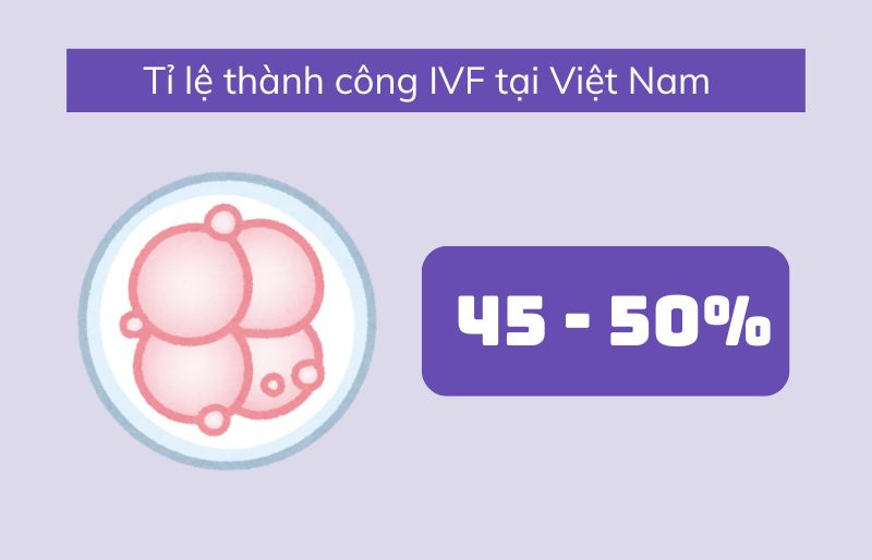 Tỉ lệ thành công của IVF tại Việt Nam Tỉ lệ thành công của IVF tại Việt Nam