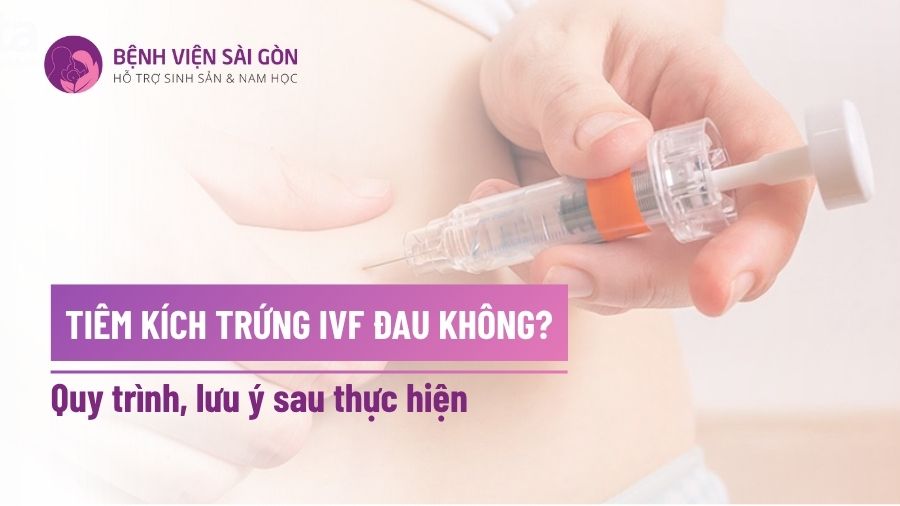 Tiêm kích trứng IVF đau không