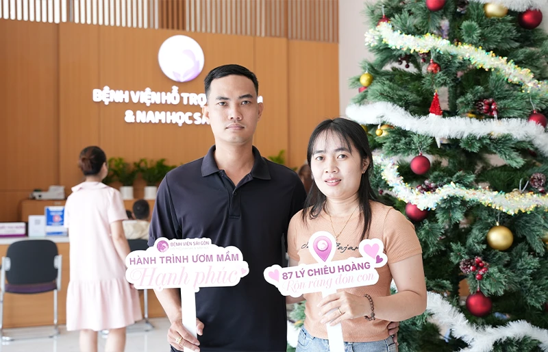 Chị La Thị Liệu và anh Nguyễn Chí Nguyện