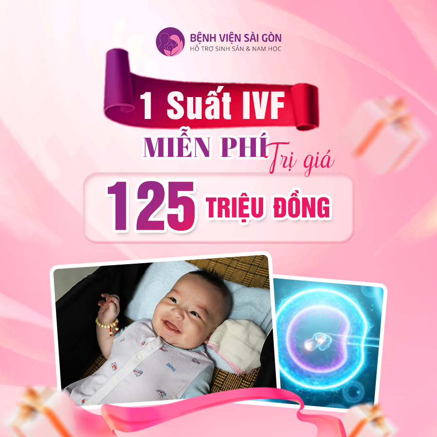 Nhanh tay đăng ký để nắm trong tay cơ hội nhận suất IVF MIỄN PHÍ trị giá 125 triệu đồng