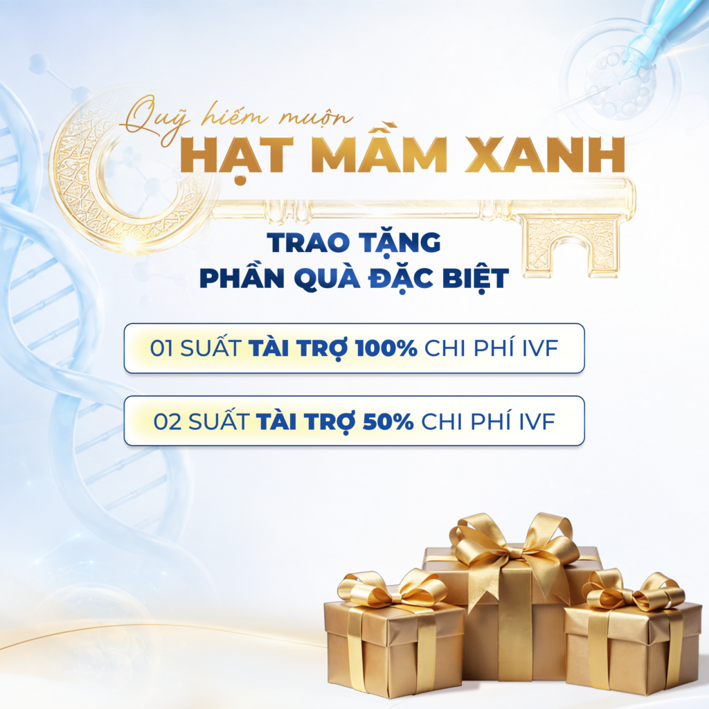Ba mẹ tham gia có cơ hội nhận được 1 suất hỗ trợ 100% chi phí IVF