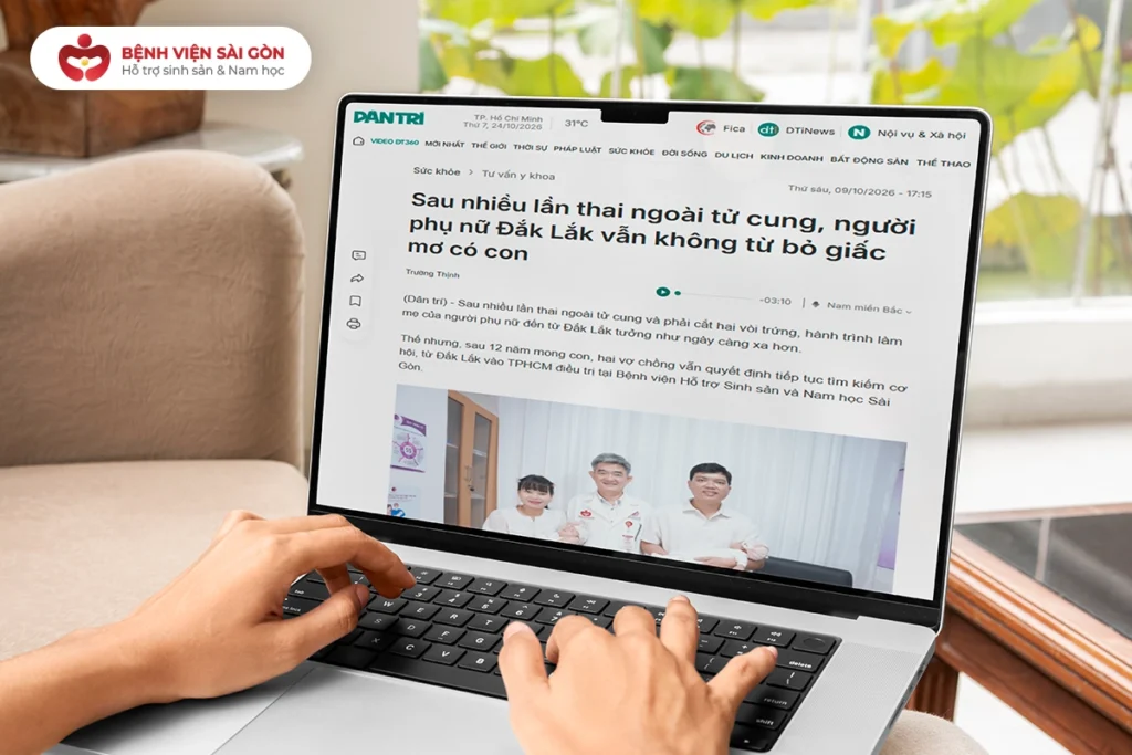 Báo Dân trí đưa tin về hành trình của chị Thúy Mai