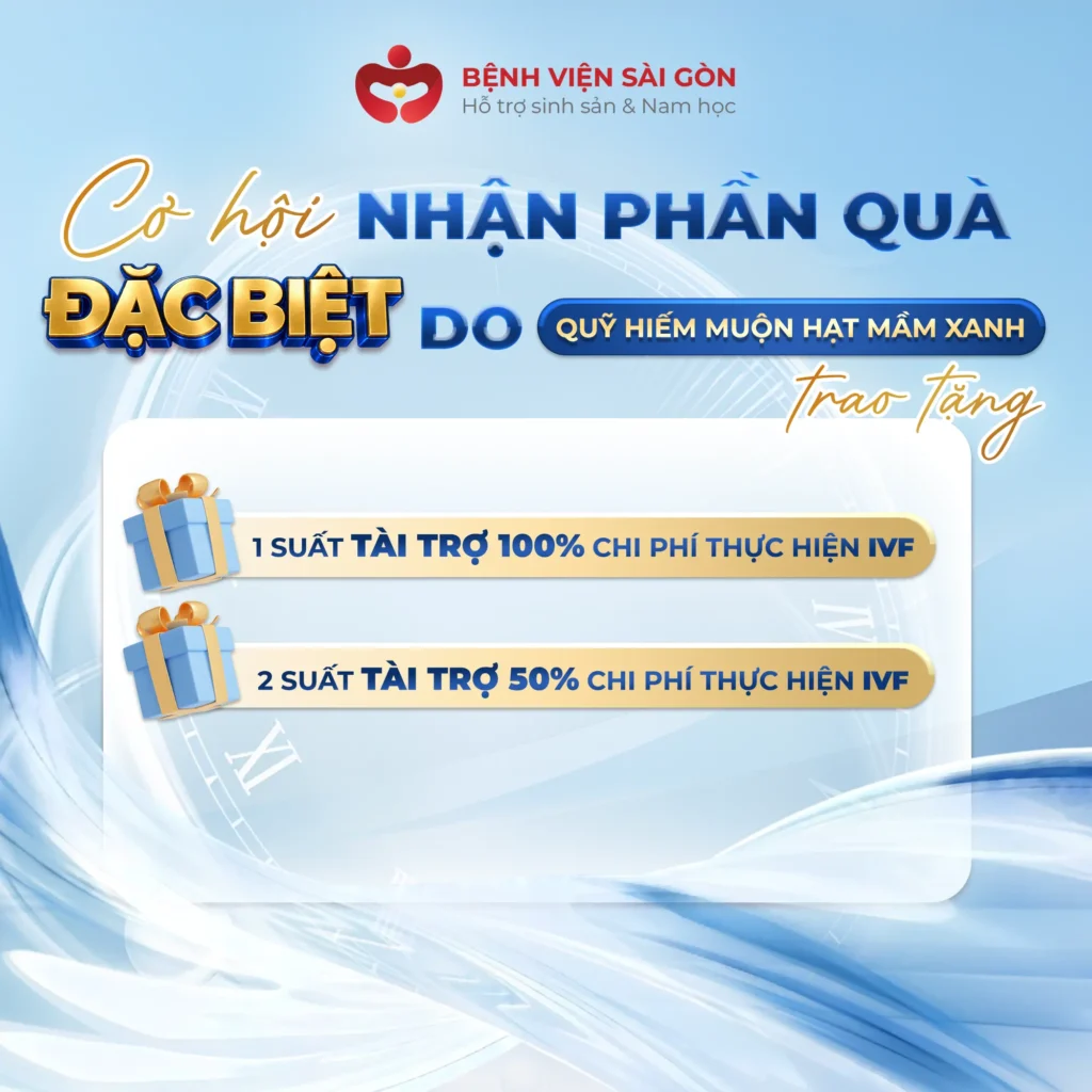 3 suất hỗ trợ chi phí thực hiện IVF được tài trợ từ Quỹ Hạt mầm xanh